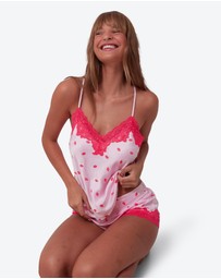 Bras N Things - Angelica Kisses Cami - Print/Pink