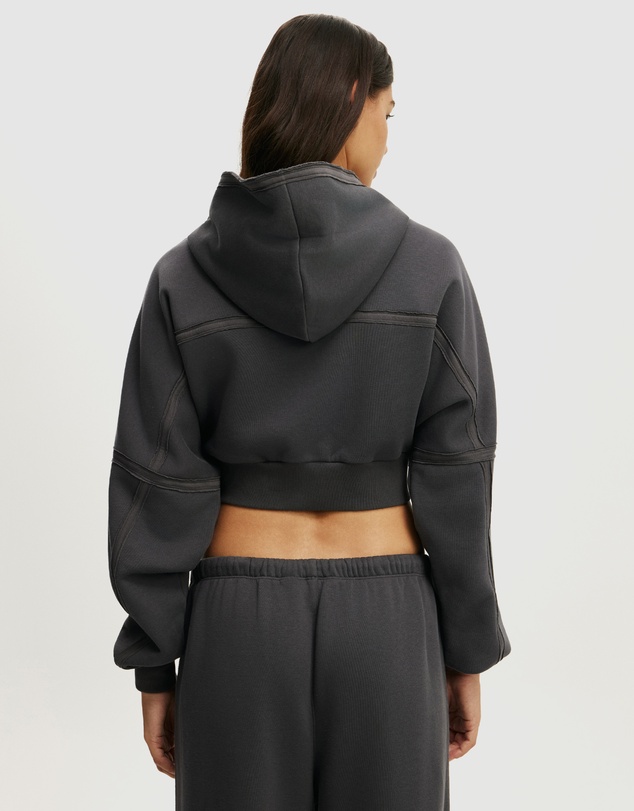 Cotton On Body Active - Active Raw Edge Zip Through Hoodie