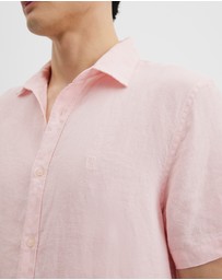 Country Road - Organically Grown Linen Regular Fit Short Sleeve Shirt