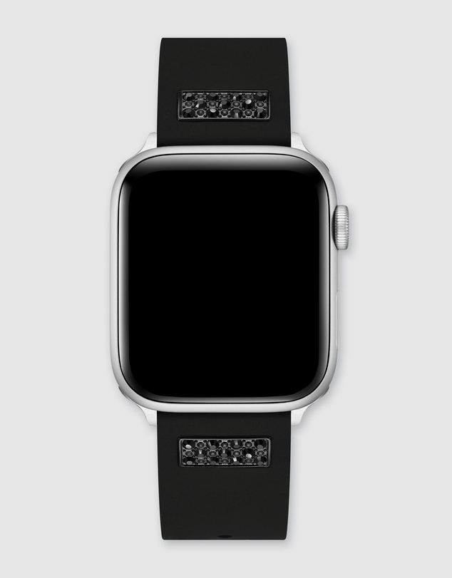 GUESS - Guess Apple Band - Black & Gun Metal Frontier Silicone Stones 42/44/45mm