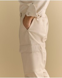 Trenery - Cotton Twill Cargo Pant in Fawn