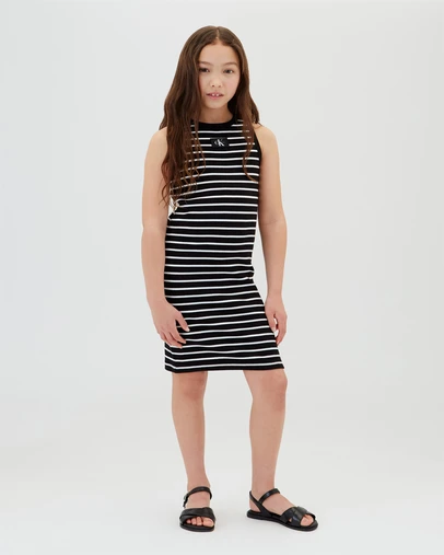 Calvin Klein Jeans - Girls Ribbed Stripe Tank Dress