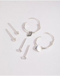 Lovisa - Sterling Silver Heart Stud & Hoop Earrings