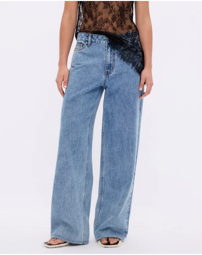 Minima Esenciales - Mid Rise Wide Leg Jeans