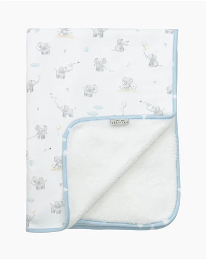 Living Textiles - Sherpa Blanket - Elephant Playtime