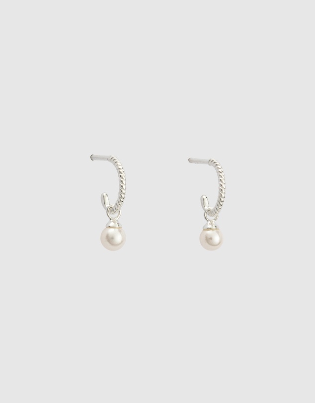 Kirstin Ash - Tiny pearl Hoops