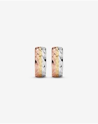 Michael Hill - 11mm Hoop Earrings in 10kt Yellow, White & Rose Gold