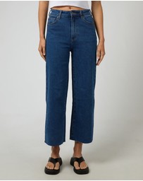 All About Eve - Charlie High Rise Wide Leg Jean Mid Blue