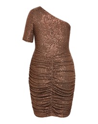 City Chic - Angelina One Shoulder Sequin Mini Dress