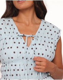 Petal & Pup - Pipper Mini Dress - Blue Polka Dot