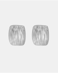 Zoe Olivia - Waterproof Ribbed Drop Stud Earrings