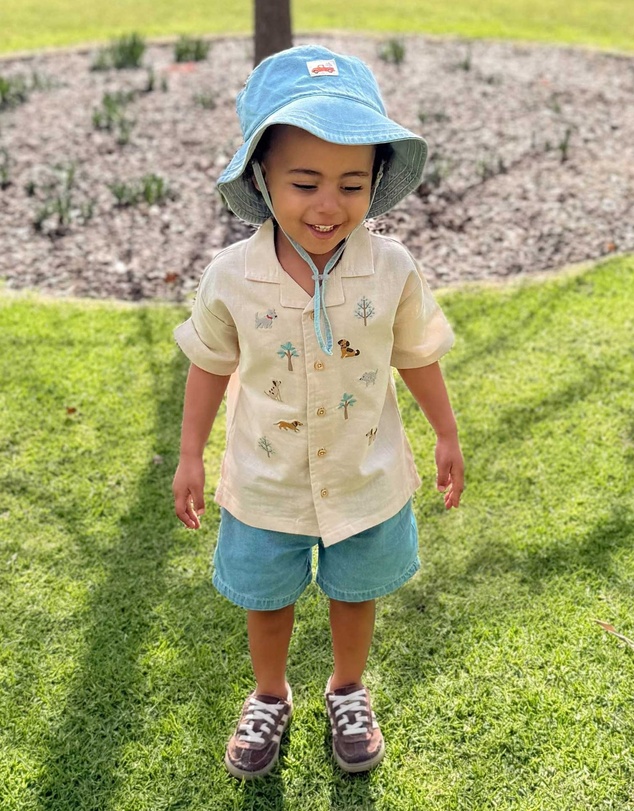 Purebaby - Relaxed Embroidered Shirt-Kids-Babies