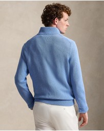 Polo Ralph Lauren - Cotton Quarter-Zip Mockneck Sweater
