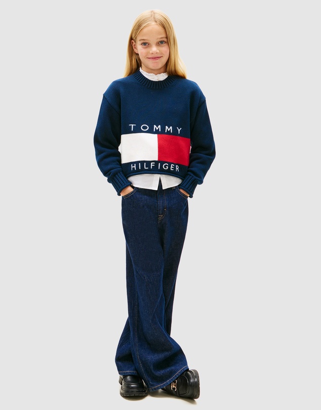 Tommy Hilfiger - Heritage Flag Rib-Knit Relaxed Jumper - Kids