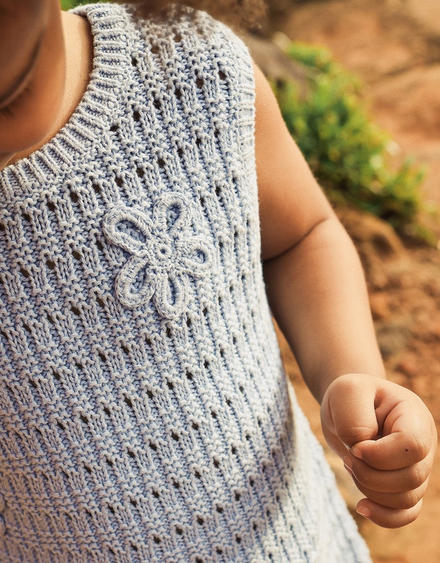 Kynd Baby - Crochet Dress in Blue