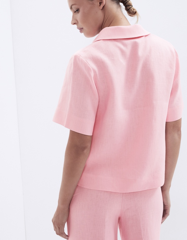 UNISON - Collared Linen Top