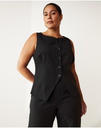 Atmos&Here Curvy - Lottee Scoop Neck Vest