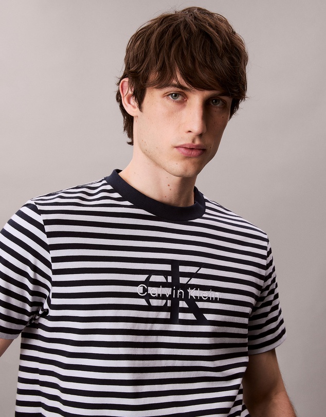 Calvin Klein Jeans - Monogram Logo Stripe Relaxed T-Shirt
