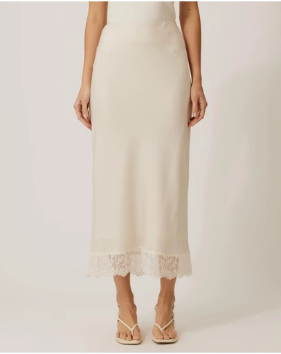 Tussah - Sadie Satin Lace Slip Skirt