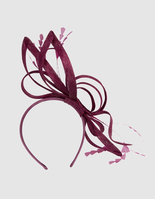 Max Alexander - Wine Sinamay Loops Fascinator