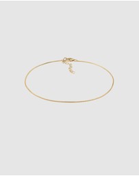 Elli Jewelry - Anklet Snake Chain 925 Sterling Silver Gold Plated