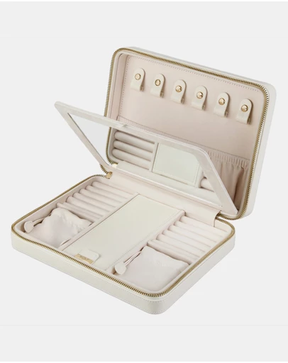 Wolf - WOLF Lauren Large Zip Case Ivory
