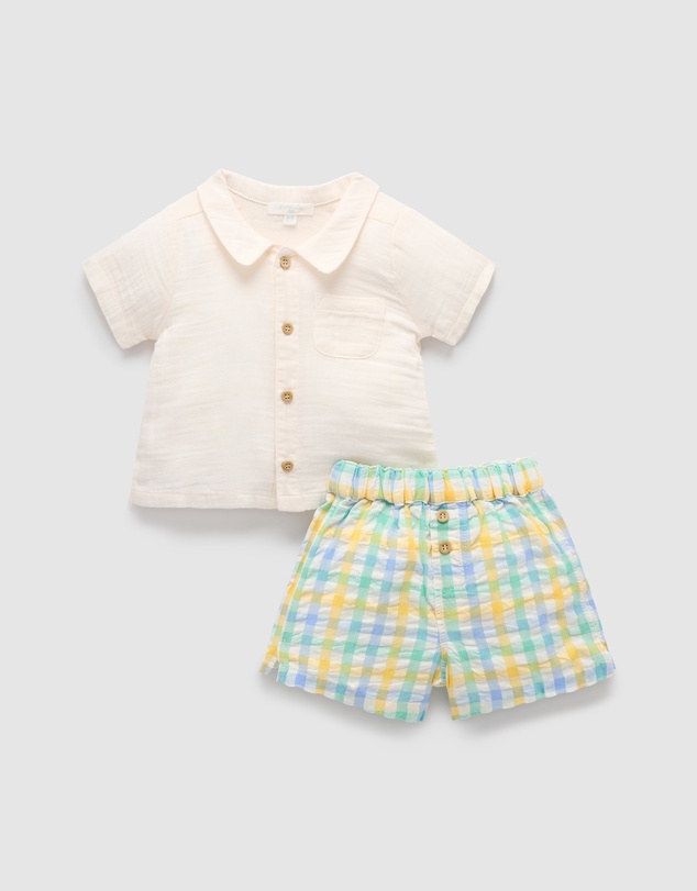 Purebaby - Check Set -Kids-Babies