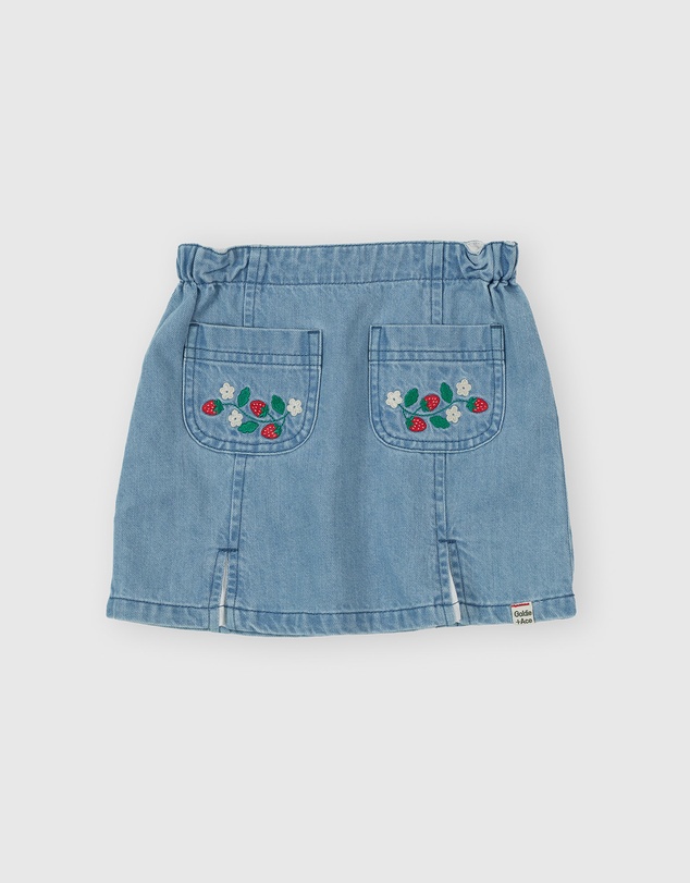 Goldie + Ace - Wild Strawberry Chambray Skirt - Babies-Kids