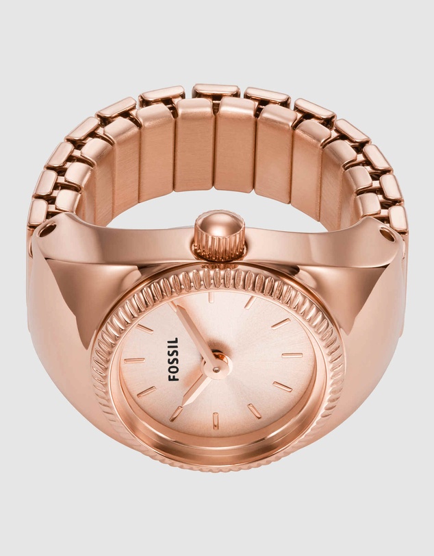 Fossil - Ring Watch Rose Gold-Tone Analogue Watch