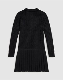 Polo Ralph Lauren - Metallic Mini-Cable Polo Sweater Dress - ICONIC EXCLUSIVE - Teens