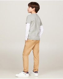 Tommy Hilfiger - Basic Crew Neck Short Sleeve Knit Tee - Teens