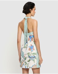 KIVARI - Azure Halter Mini Dress
