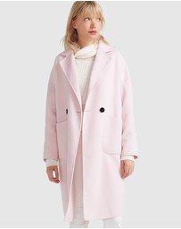 Belle & Bloom - Publisher Double-Breasted Wool Blend Coat