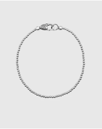 Nialaya Jewellery - Sterling Silver Beaded Bracelet