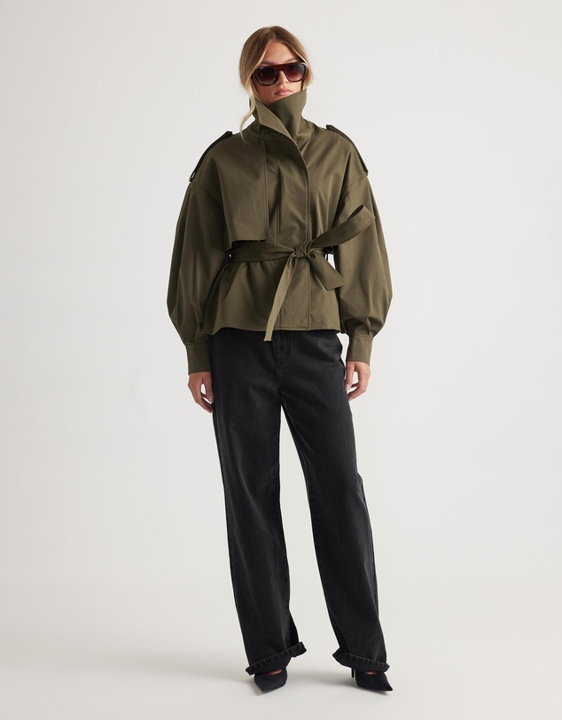 Decjuba - Lila Cropped Trench Coat