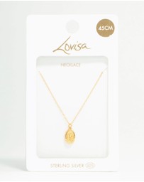 Lovisa - Gold Plated Sterling Silver St. Christopher Pendant Necklace