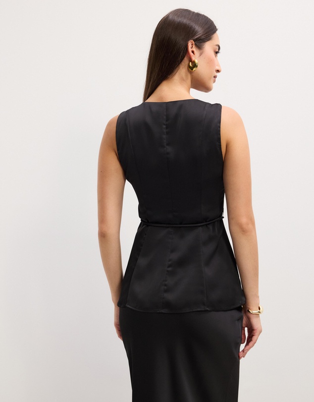 The Fated - Delaney Panelled Satin Top