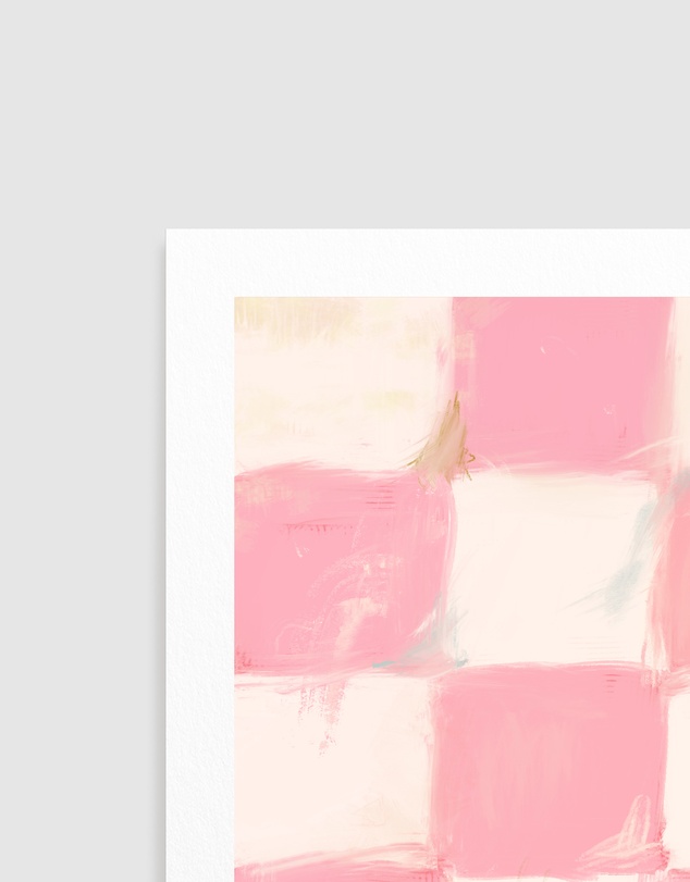 Olive et Oriel - Pinkchecks by Treechild Art Print