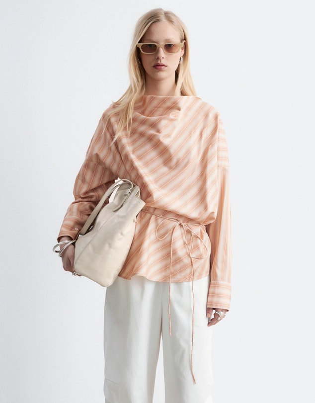 & Other Stories - Striped Cowl-Neck Blouse