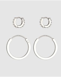 Elli Jewelry - Earrings Set Crystal 925 Sterling Silver