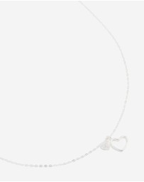 Lovisa - Sterling Silver Cubic Zirconia Double Heart Necklace