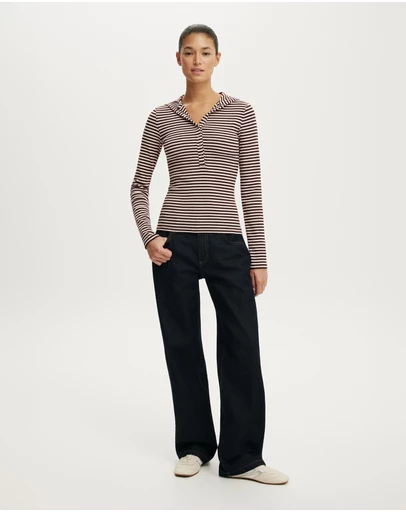 Cotton On - Hooded Blake Henley LS Top