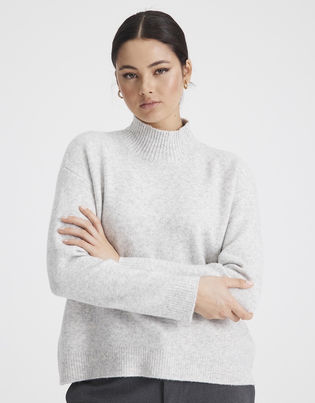 Everly Collective - Denver Mock Knit Sweater