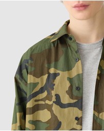 Bassike - Drop Shoulder Camo Shirt