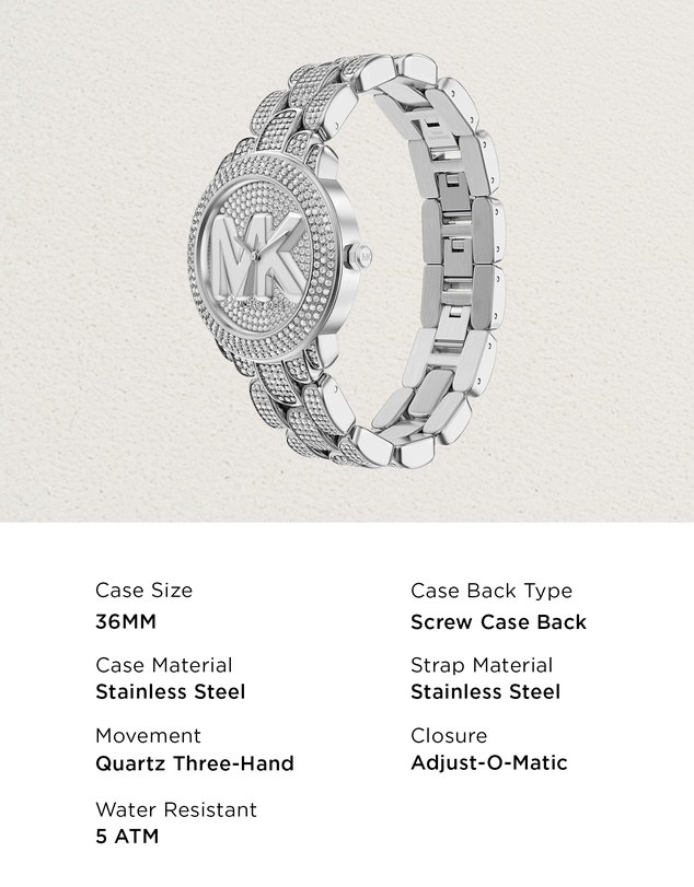 Michael Kors - Phoebe Silver Tone Analogue Watch