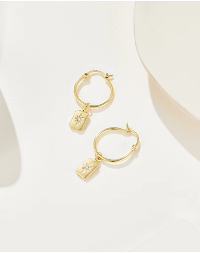 Mestige - True North Earrings - 18K Gold Plated