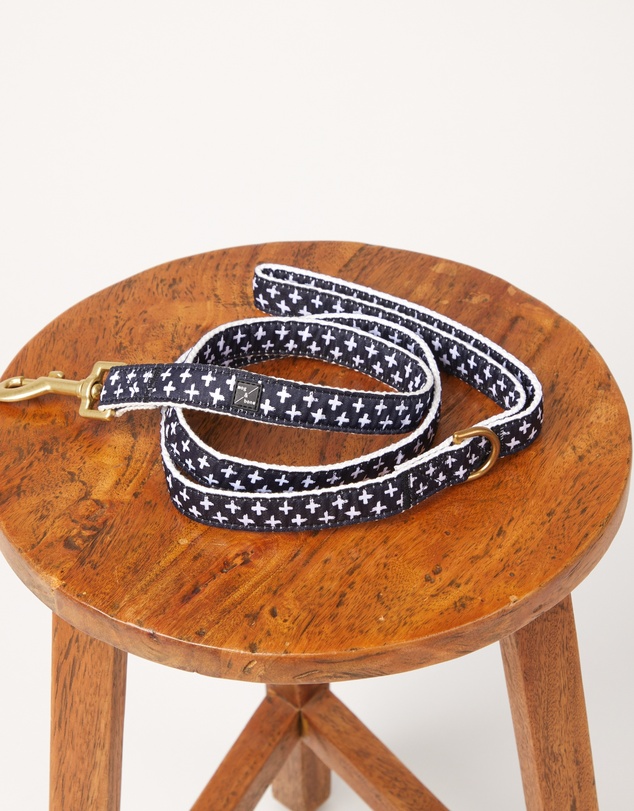 Mog & Bone - Hemp Dog Collar & Lead - Navy Cross