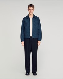 Sandro - Fitted Cross Denim Jacket