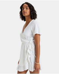 Roxy - Womens Zenit Wrap Solid Mini Dress
