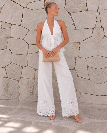 Esther & Co - Siuan Pants - Cotton Halo
